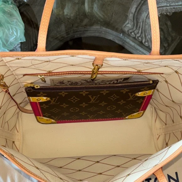 Limited edition Louis Vuitton summer trunk monogram Neverfull mm like New - Picture 6 of 7